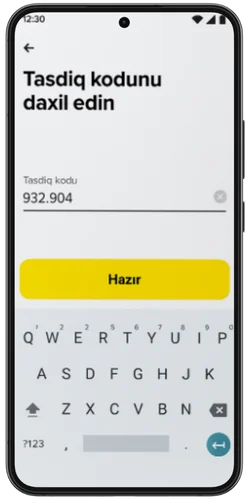 Hesabı təsdiqləyin