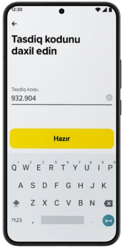 Hesabı təsdiqləyin