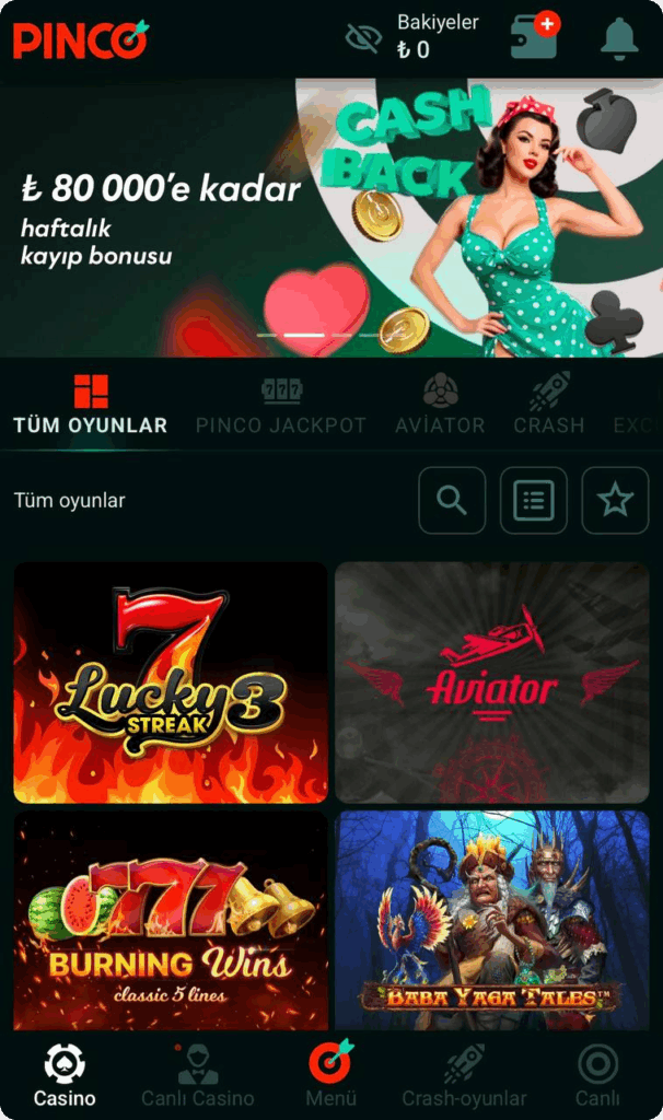 pinco casino apk